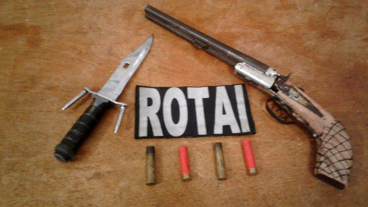 Armas e munições apreendidas pela Rotai. (Foto: Rotai)
