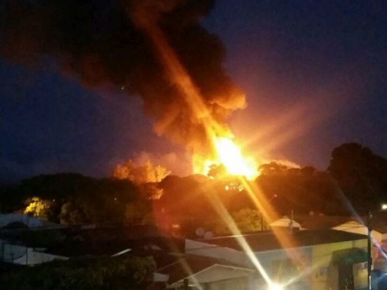 Tanque explodiu em Paraguaçu Paulista (Foto: Arquivo Pessoal)