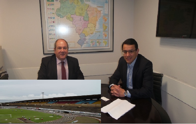  Chefe de gabinete do ministro do esporte, Ivan Alves Soares, em reunião com o deputado federal Elizeu Dionizio (PSDB)