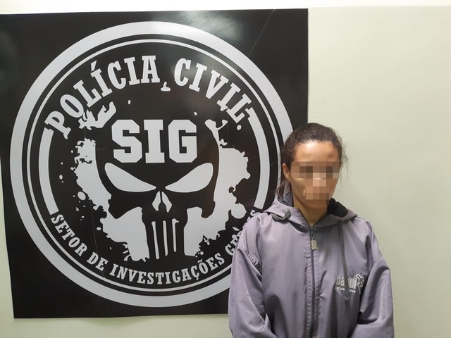 Mulher com mandado de prisão preventiva emitido em Maceió (AL) é presa pelo SIG em Três Lagoas. Foto: SIG.