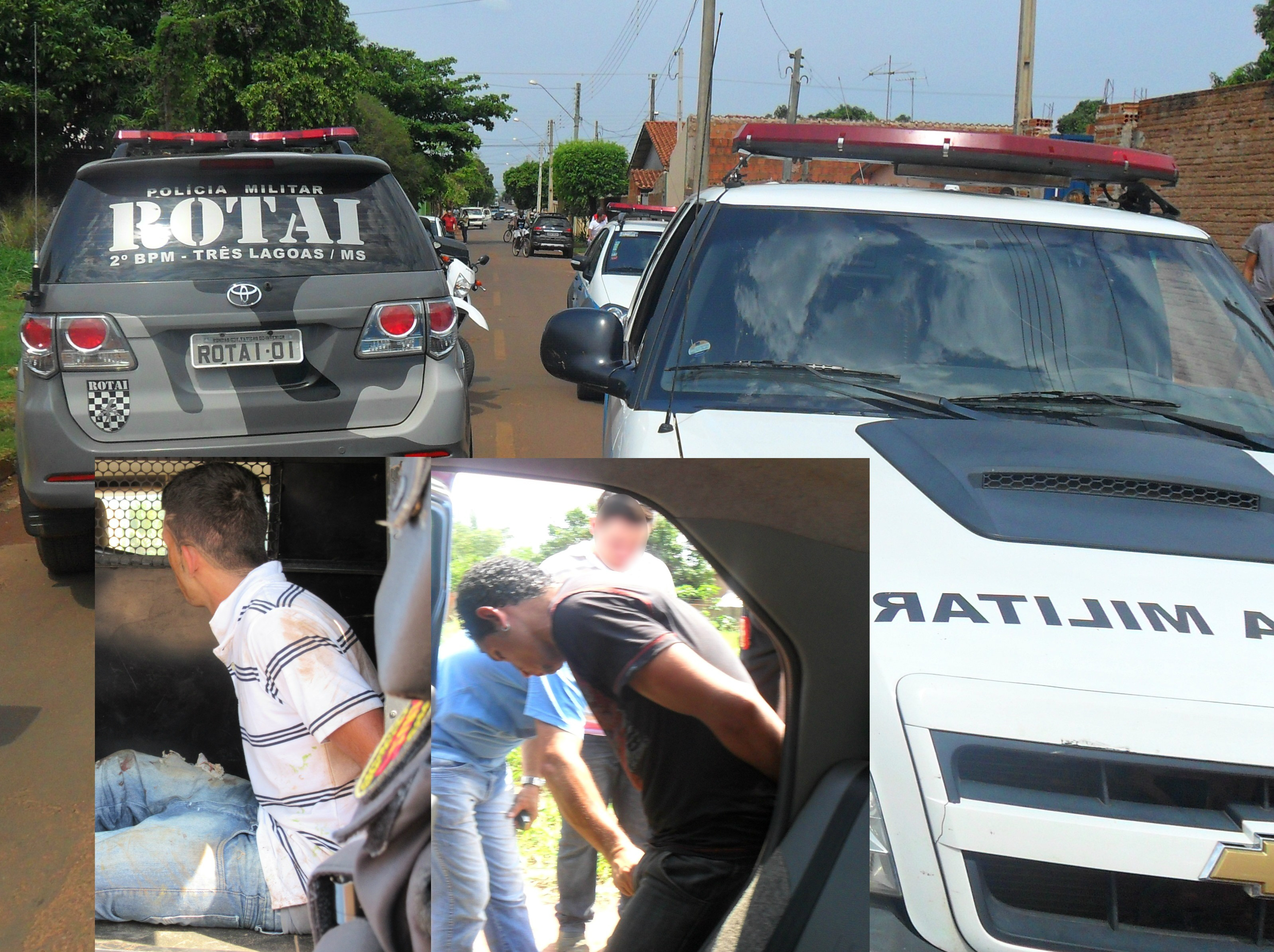 Bandidos foram presos após o assalto.Foto: Rádio Caçula