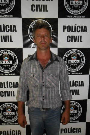 O autor atingiu a vítima com pelo menos quatro disparos.Foto: Água Clara MS