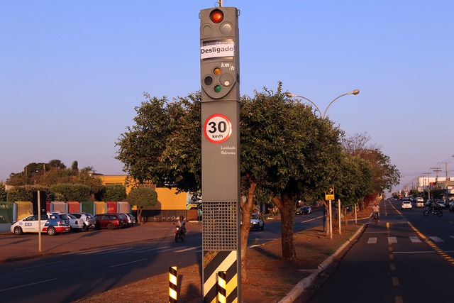 Radar instalado na av. Capitão Olynto Mancini. Foto: Divulgação.