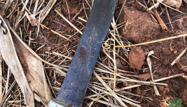 Faca usada no crime foi apreendida pela Polícia Civil. Foto: Divulgação