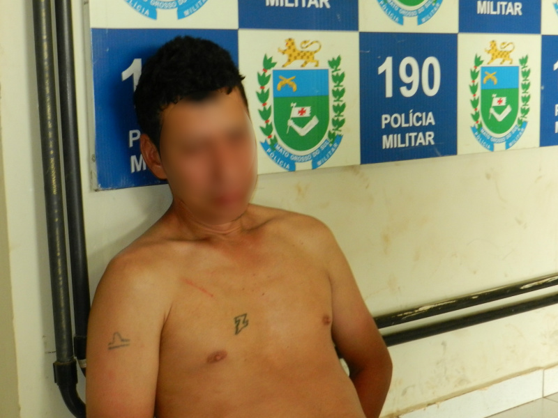 J.A.A.O de 37 anos tentou agredir a própria mãe no final da tarde de ontem.Foto: Rádio Caçula