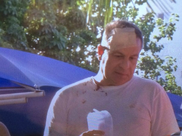 Piloto de avião com Angélica, Luciano Huck, crianças e babás que fez pouso forçado em MS (Foto: Maria Caroline Palieraqui/G1 MS)