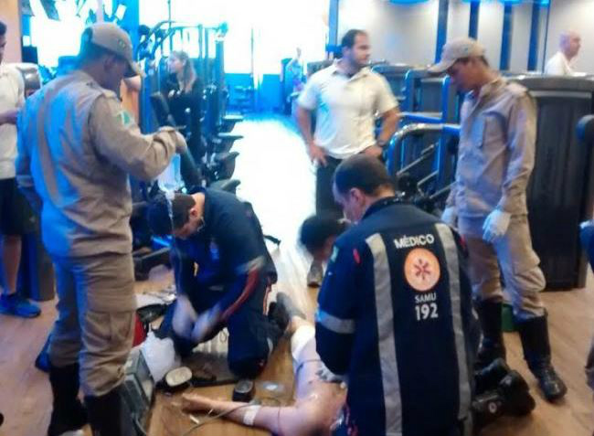 Foi feita reanimação cardiorrespiratória, mas a vítima não resistiu (Foto: Via WhatsApp)