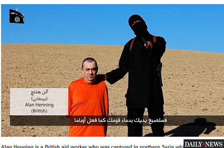 Alan Henning havia aparecido pela última vez em poder do grupo em um vídeo divulgado no fim de setembro