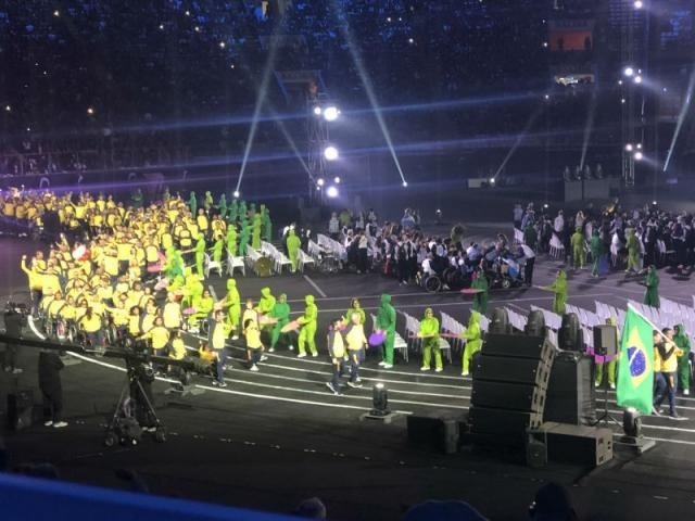 Delegação do Brasil na abertura do Parapan - Foto: Giovana Pinheiro / OTD