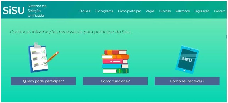 Página de acesso ao Sistema de Seleção Unificado. (Foto: Reprodução)