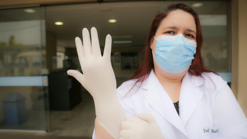 Kellen foi uma das primeiras da equipe do HRMS a testar positivo para Covid-19. (Foto: Henrique Arakaki/Midiamax)