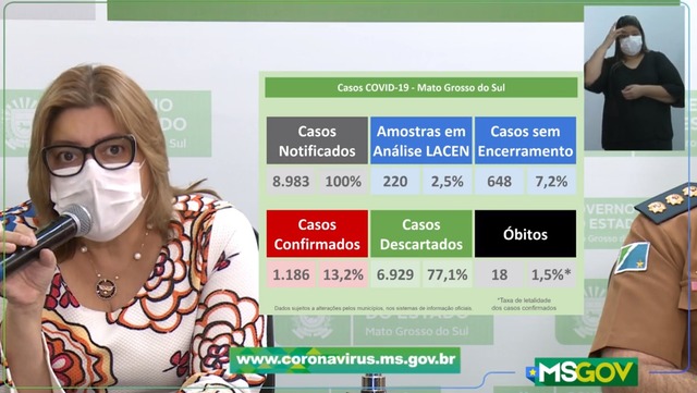 Divulgação do Boletim Epidemiológico do Estado de Mato Grosso do Sul. Foto: Facebook/SES