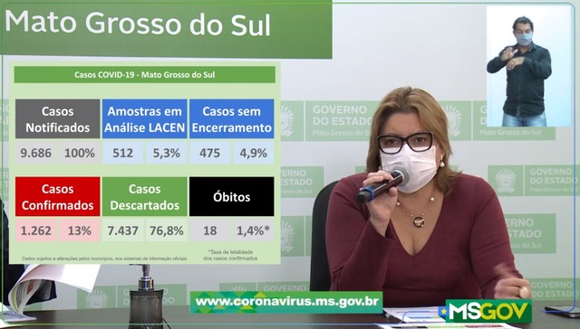 Divulgação do Boletim Epidemiológico de Mato Grosso do Sul. Foto: Facebook/SES