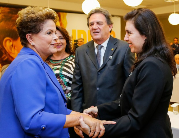 Simone Tebet e Moka acompanharam a reunião. Foto: C.G.News