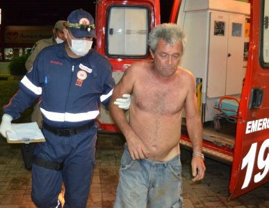 Foto: Edição de NotíciasJonas Dantas Fagundes foi socorrido por equipe dos bombeiros
