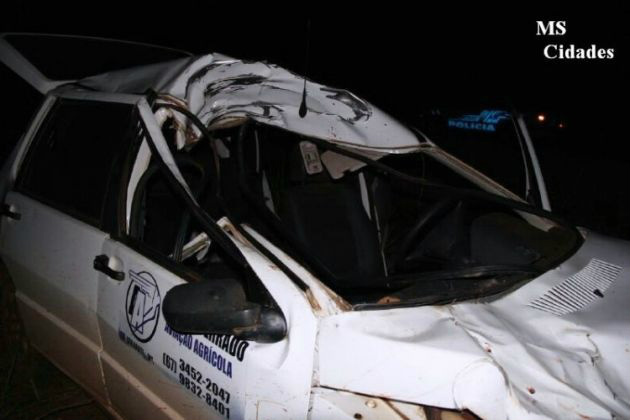 Foto: Wilson Amaral/MS CidadesO veículo teve diversos danos materiais