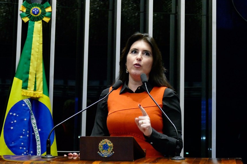 Simone Tebet lamentou que algumas categorias estejam fazendo um lobby contra o projeto. (Foto: Agência Senado)