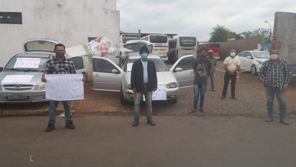 As lideranças de motoristas, tanto de Campo Grande (MS), quanto de Três Lagoas (MS) representam aproximadamente 40 funcionários. Foto: Julia Vasquez/Rádio Caçula.