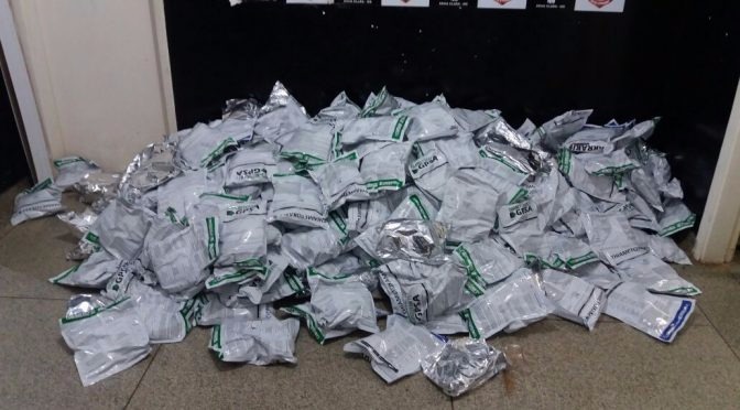 Agrotóxico apreendido pela PM de Água Clara.