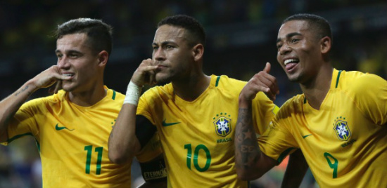 Coutinho, Neymar, Jesus. Argentina viu fantasma. Foto: UOL.