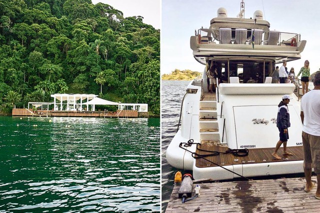 A ilha particular foi adquirida em 2013 dos apresentadores Luciano Huck e Angélica, e o iate foi comprado por R$ 20 milhões (Oscar Cabral//)