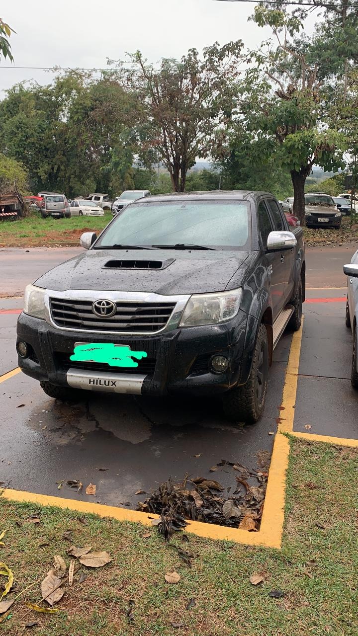 A camionete foi recuperada no município de Água Clara (MS). Foto: Polícia Civil.