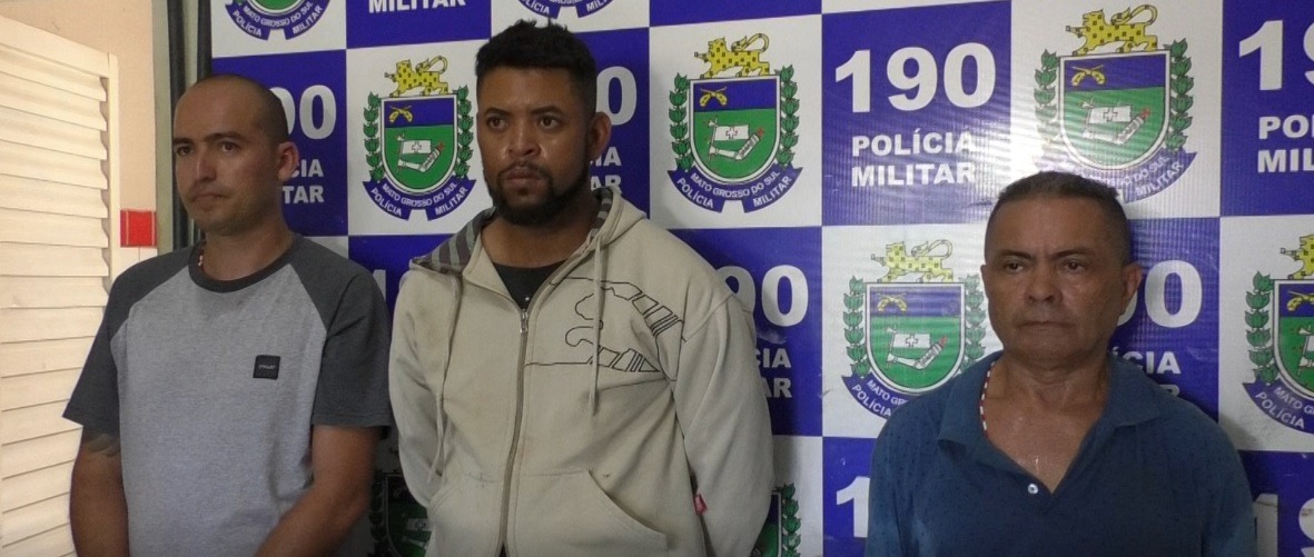 Da direita para esquerda: Rafael Henrique Calvo, Rodrigo Paranhos dos Santos e Antônio Gomes Silva.