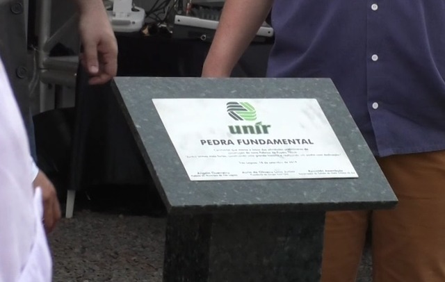 Pedra fundamental foi lançada na tarde da última quarta-feira (18) no Distrito Industrial, em Três Lagoas (MS) - Foto: Reprodução / TV Web Caçula