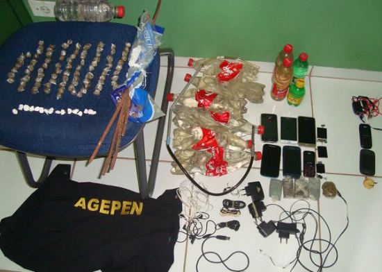 Fiscalização nas celas foi hoje e matériais ilícitos foram apreendidos - Foto: Divulgação/AGEPEN