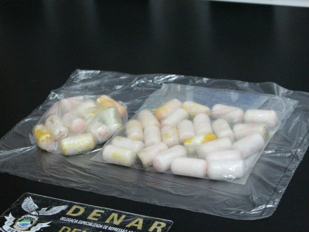 Droga estava no estômago de vítima que morreu durante voo (Foto: Mirian Machado/G1 MS)