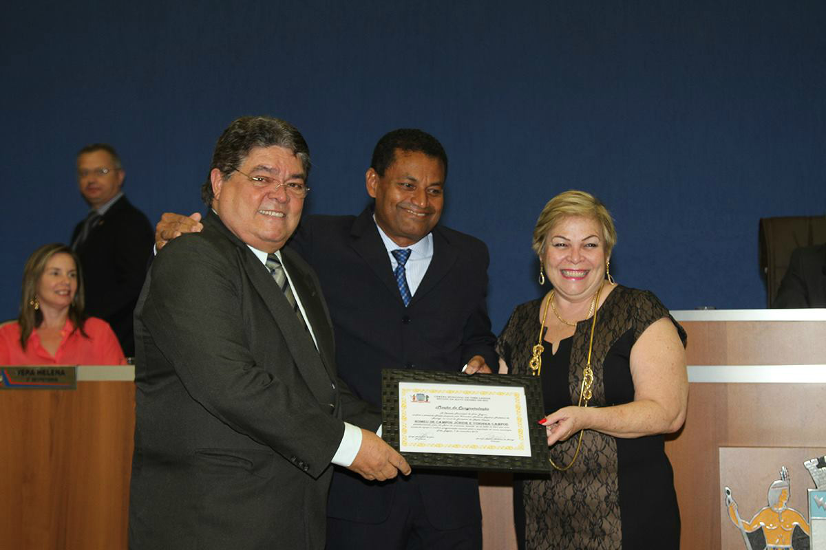 Romeu, vereador Rialino e Toninha Campos