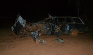 Homem morreu e mulher ficou em estado grave (Foto: Olimar Gamarra/Rio Brilhante News)