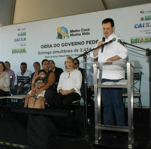 Gilberto Kassab ao discursar.