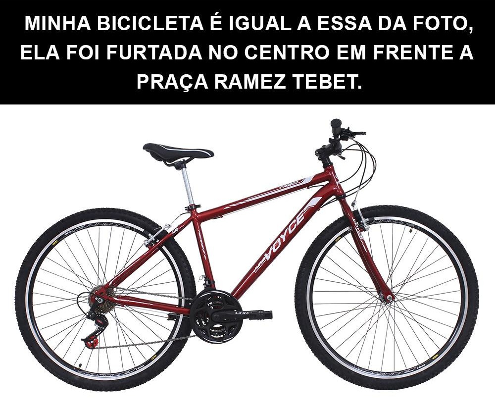 Foto da bicicleta. 