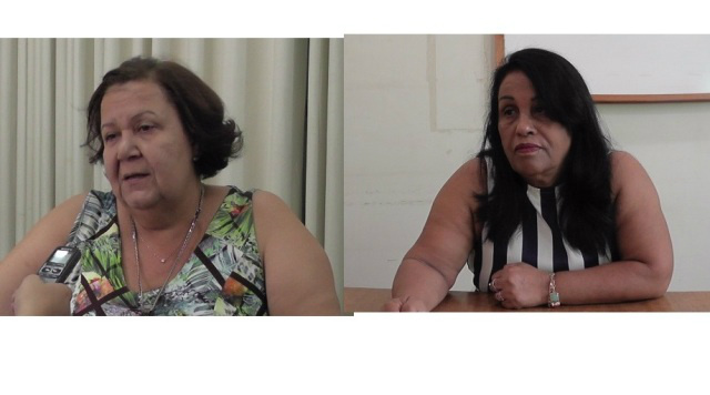 Secretária Municipal de Educação Jussara Fernandes, Diretora Geral da Coordenadoria Estadual de Educação Marizete Bazé.