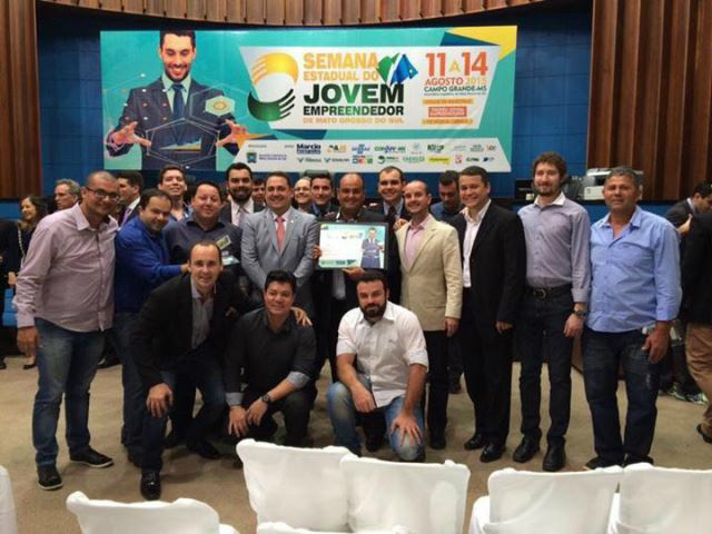 Membros da AJE-TL, na Semana Estadual do Jovem Empreendedor (agosto 2015)