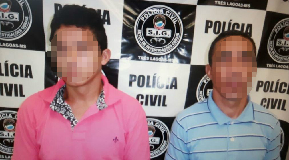Á esquerda M.C.R.. 24 anos, possui passagem por trafico e tentativa se furto; à direita L.R., que afirma  ter dado coronhada na vitima