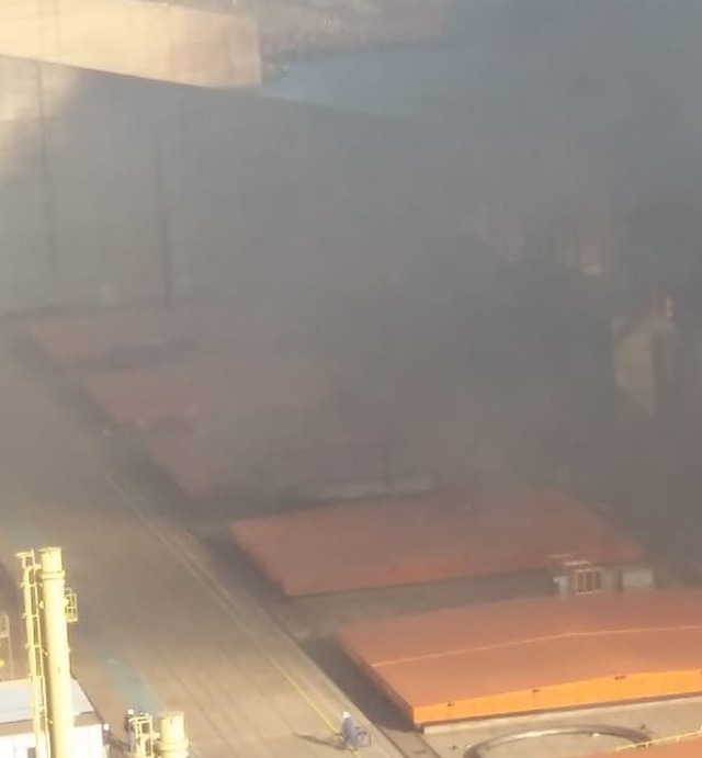 Incêndio atinge usina em Ilha Solteira — Foto: Arquivo Pessoal