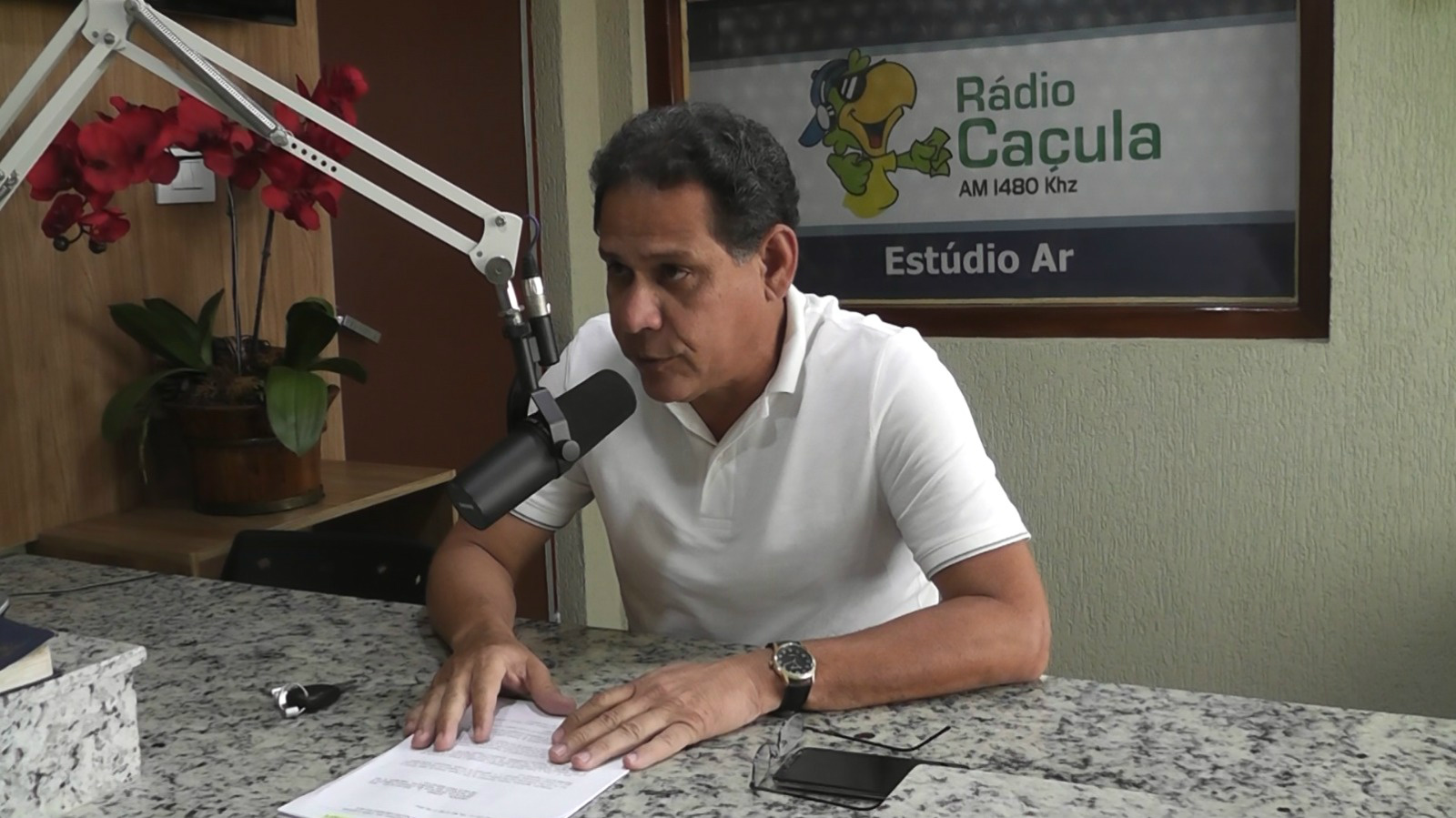 Vereador Jorge Martinho foi entrevistado e falou sobre arquivamento do processo de cassação de Márcia Moura. Foto: Rádio Caçula