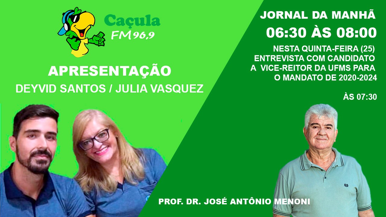 Programa da Rádio Caçula irá abordar eleições para a reitoria da UFMS 2020-2024. Foto: Rádio Caçula.