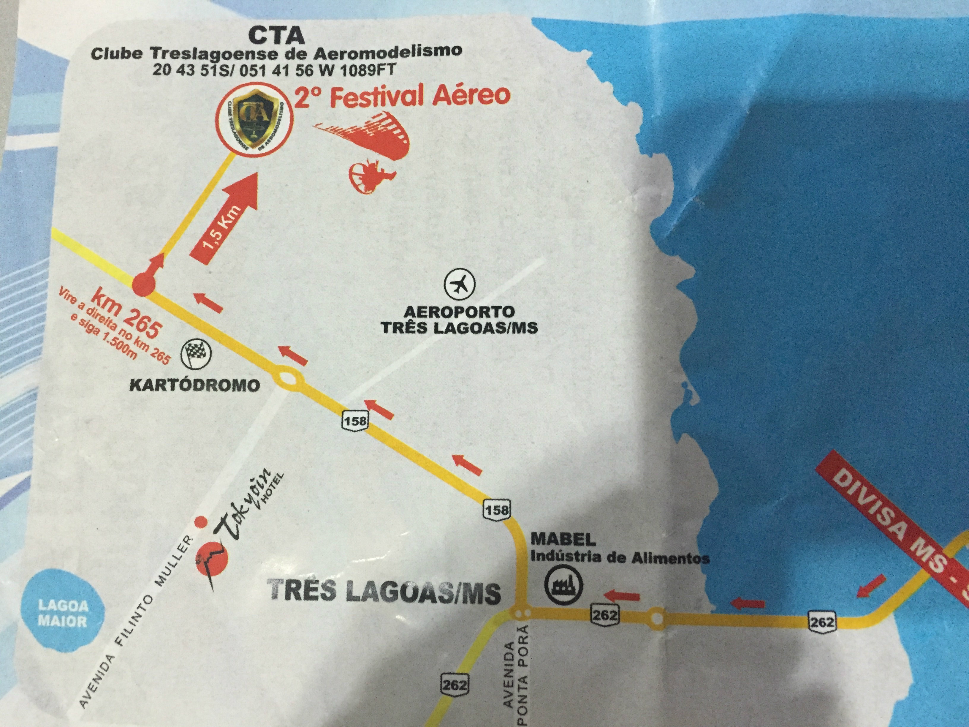 Mapa da localização do evento