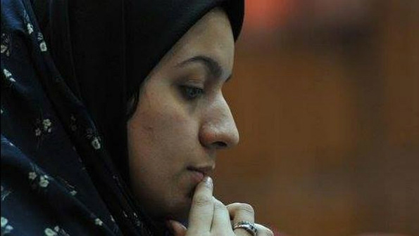 Foto: DivulgaçãoReyhaneh Jabbari no dia de seu julgamento