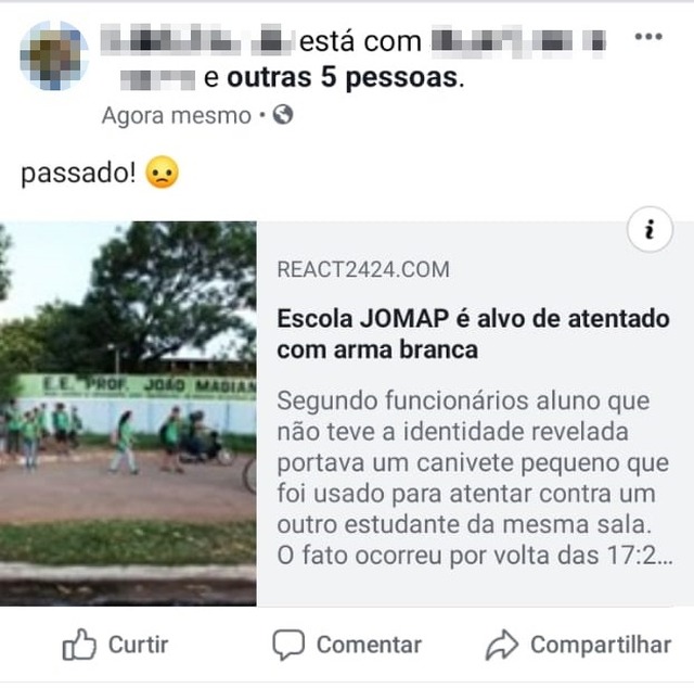 Notícia foi veiculada por diversas pessoas nas redes sociais na noite da última quarta-feira (09) - Foto: Reprodução / Facebook 