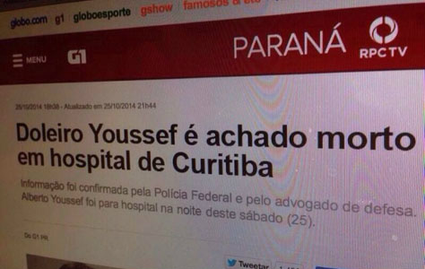 Página falsa usou nome do G1 Paraná e foi distribuída nas redes sociais - créditos: Mídiamax