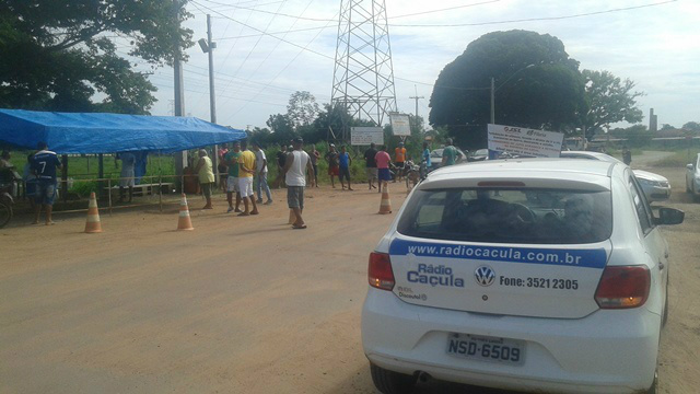 Imagem da manifestação dos moradores de Jupiá (17/12/2015)