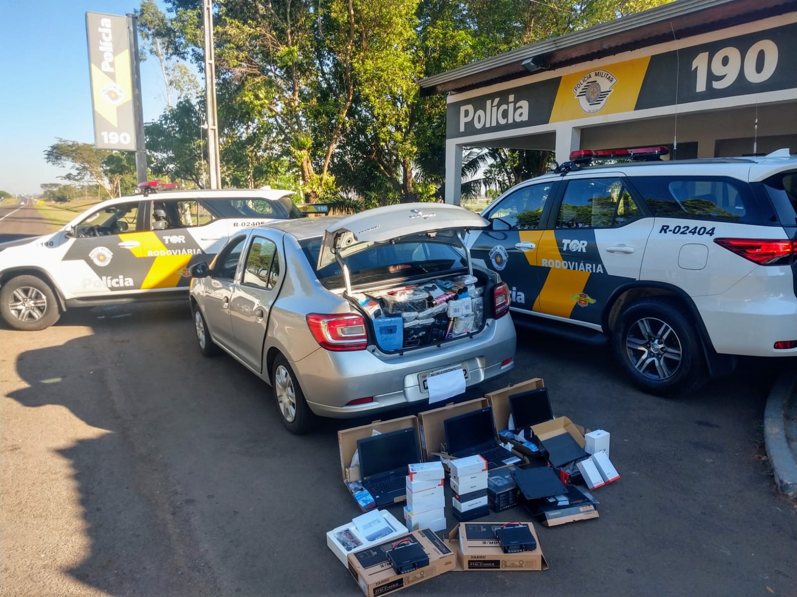  Mercadorias apreendidas. Foto: Policia TOR.