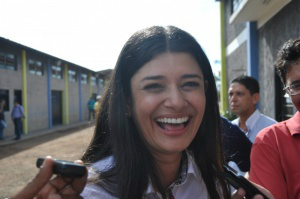 A sorridente Rose Modesto, eleita vice-governadora, é o nome do partido para 2016 na Capital (Foto: Marcelo Calazans)