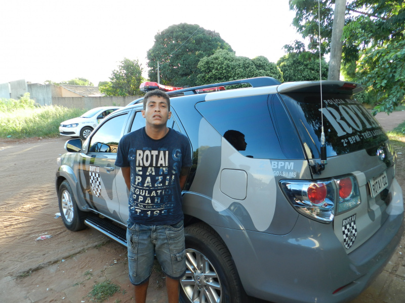 Luiz Carlos era foragido e foi preso novamente pela Rotai, vendendo drogas na cidade.Foto: Rádio Caçula