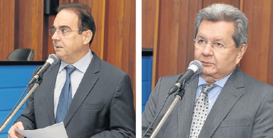 Felipe Orro e Onevan de Matos disputam na bancada a indicação para concorrer a presidência da Assembleia - Foto: Luciana Nassar e Victor Chileno / ALMS