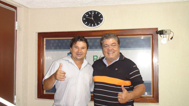 Idevaldo Claudino (Presidente do PTB de Três Lagoas) e Romeu de Campos Júnior 